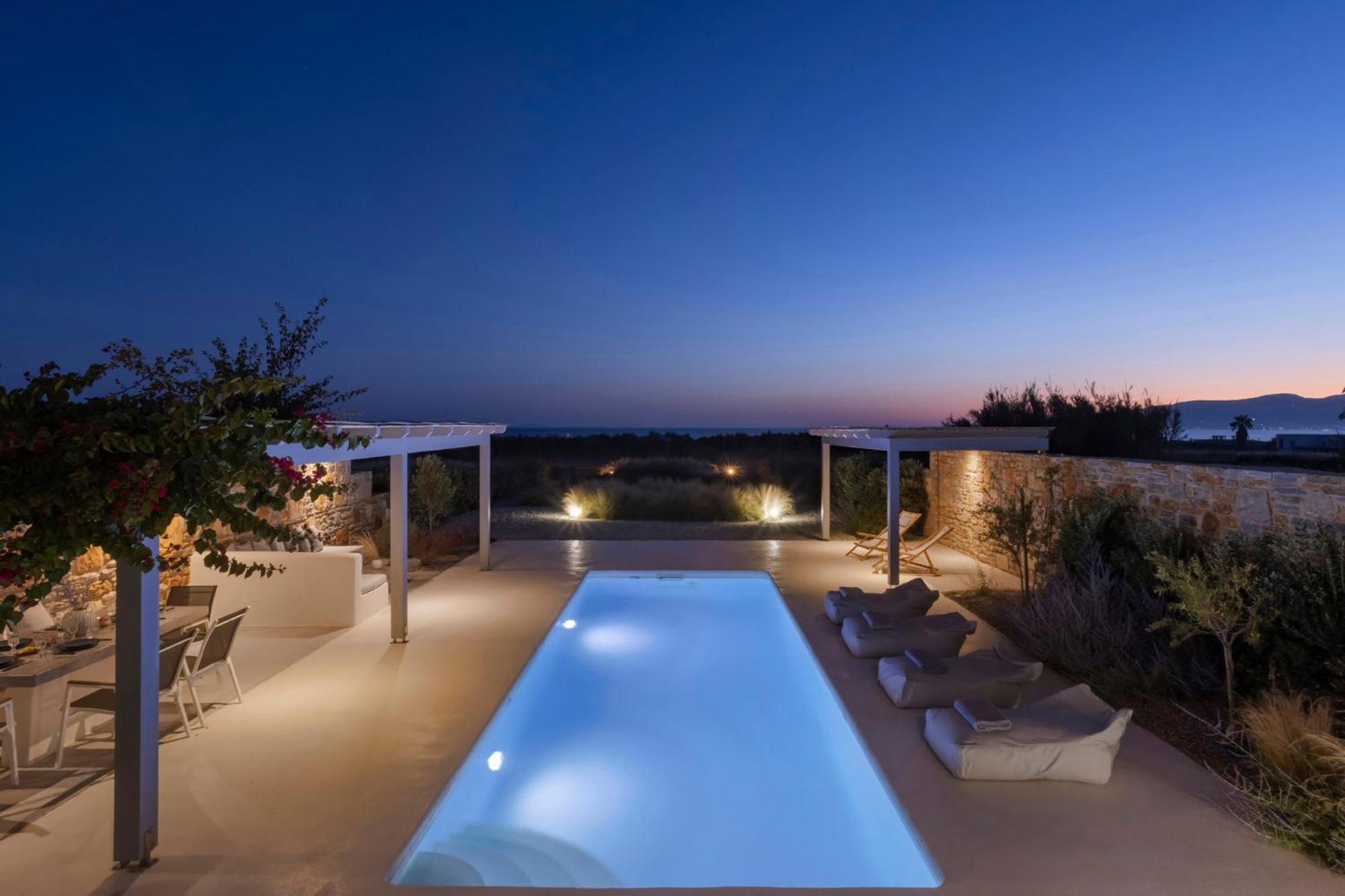 Villa Dione, Private Pool & Seaview By Naxos Dunes Кастраки Экстерьер фото
