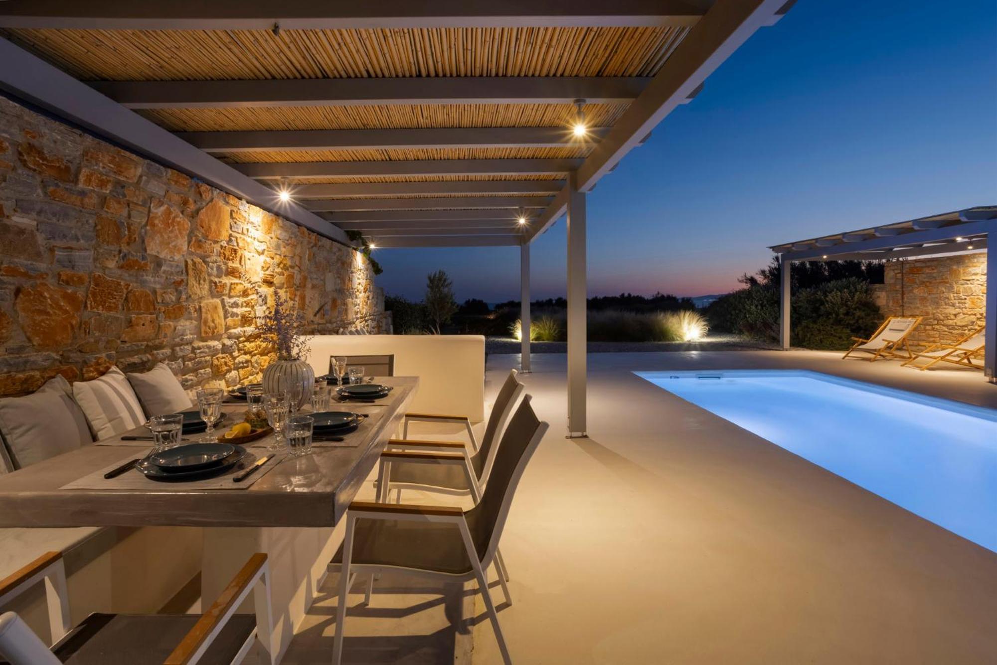 Villa Dione, Private Pool & Seaview By Naxos Dunes Кастраки Экстерьер фото